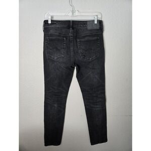 American Eagle Next Level Flex Mens Black Ripped Skinny Jeans. Size 30x30